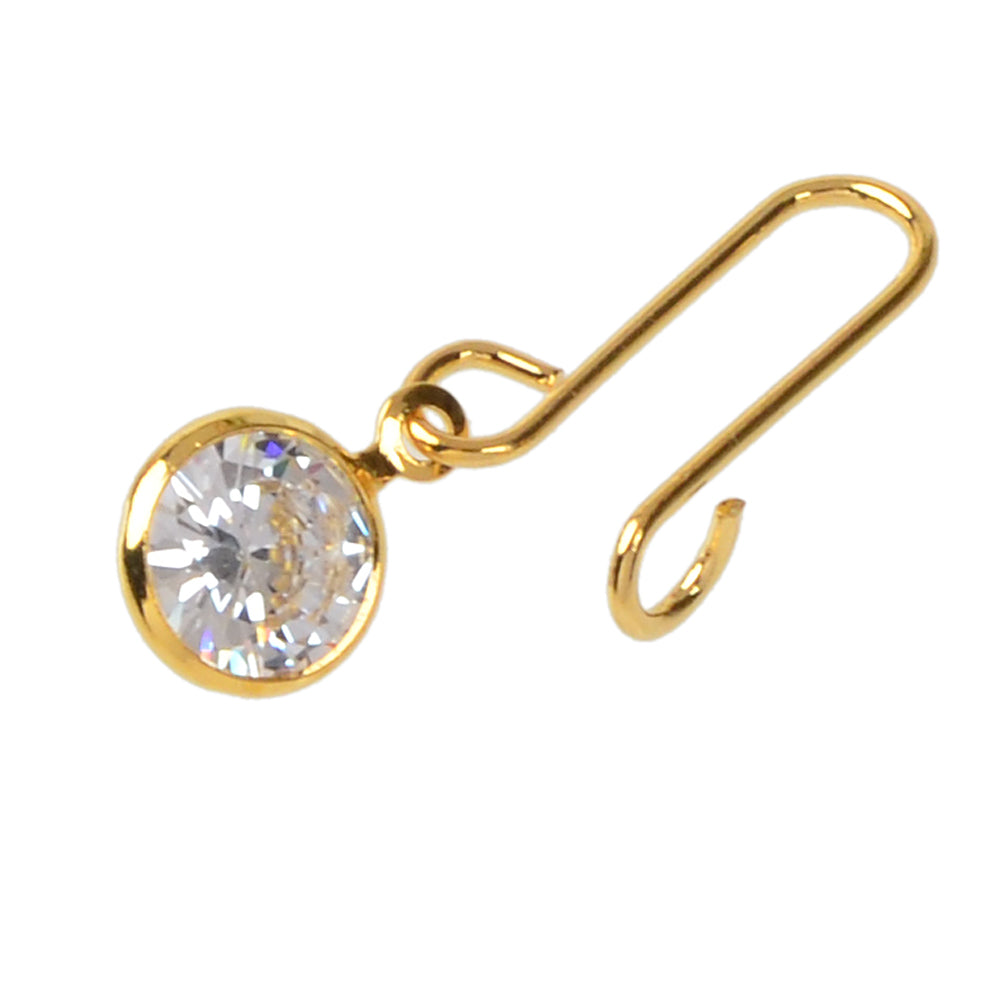 Zircon Gold Nose Ring for Women Cartilage Earring Body Ear Piercing