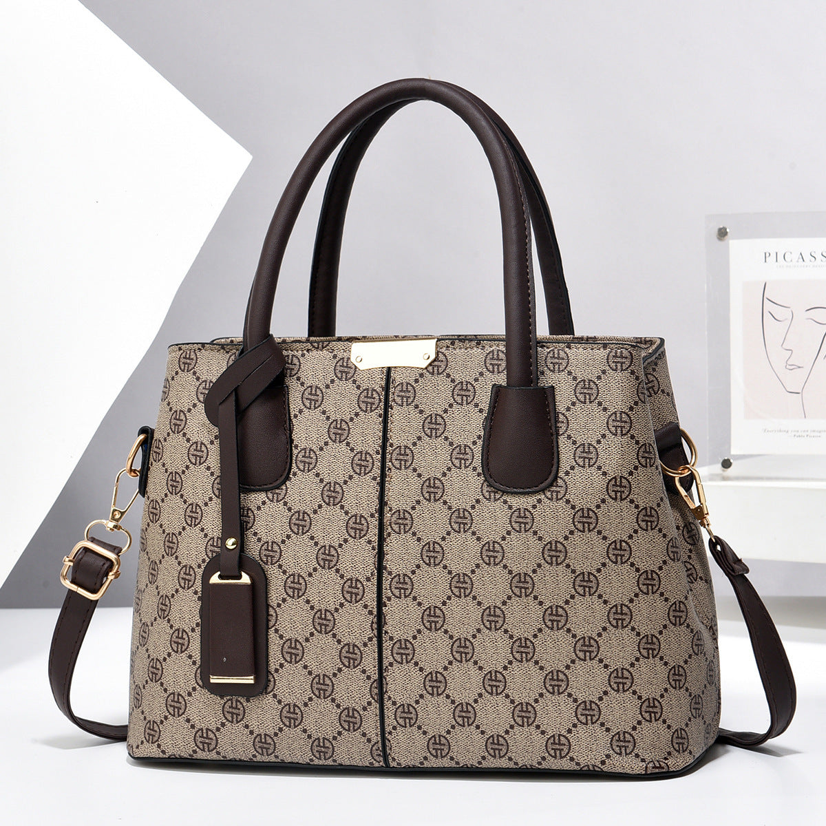 Women PU Leather Handbags Ladies Large Capacity Tote Bag Female Square