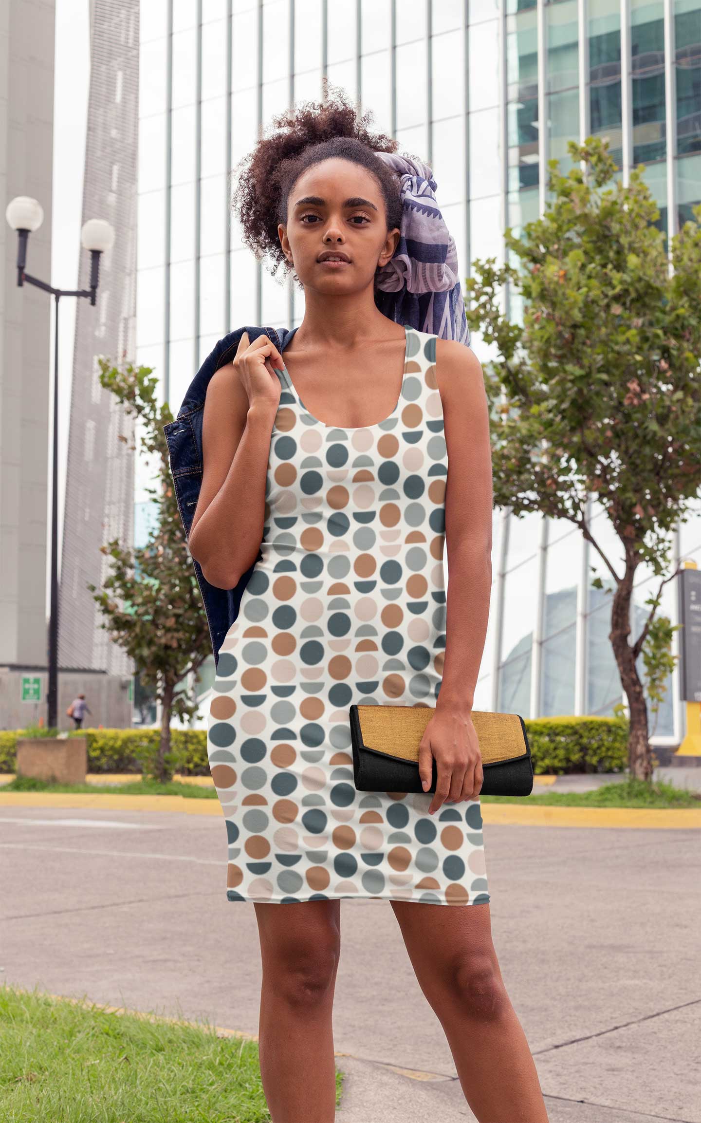 2882Sport™ Halves & Wholes Retro Dot Racerback Dress