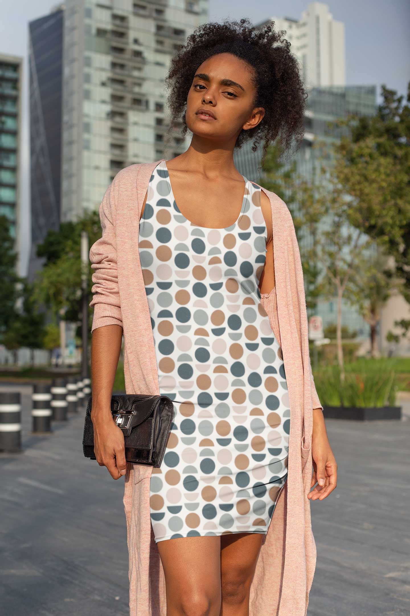 2882Sport™ Halves & Wholes Retro Dot Racerback Dress