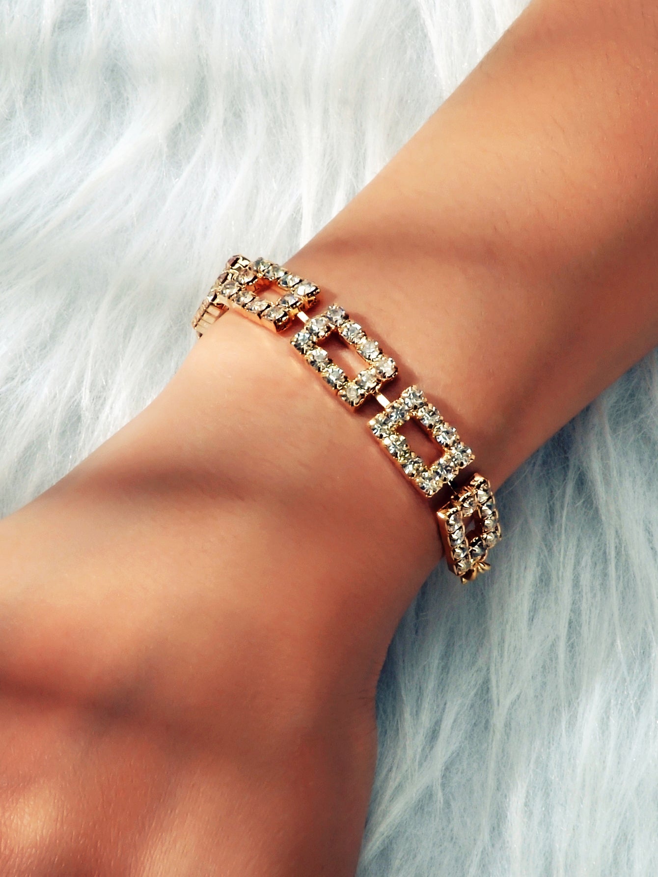 Textured Full Simulated Cubic Zirconia Silver Chain Collection Tennis