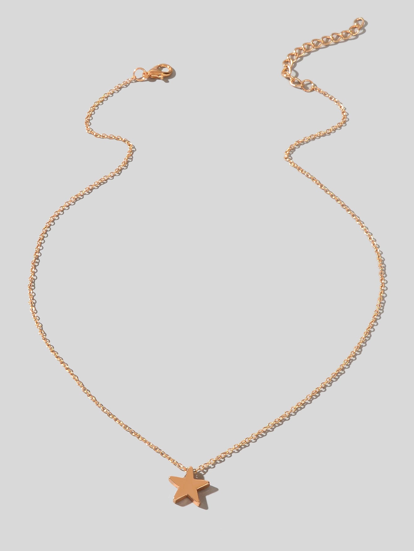 Minimalist Style Silver Chain Star Pendant Necklace Wholesale Price