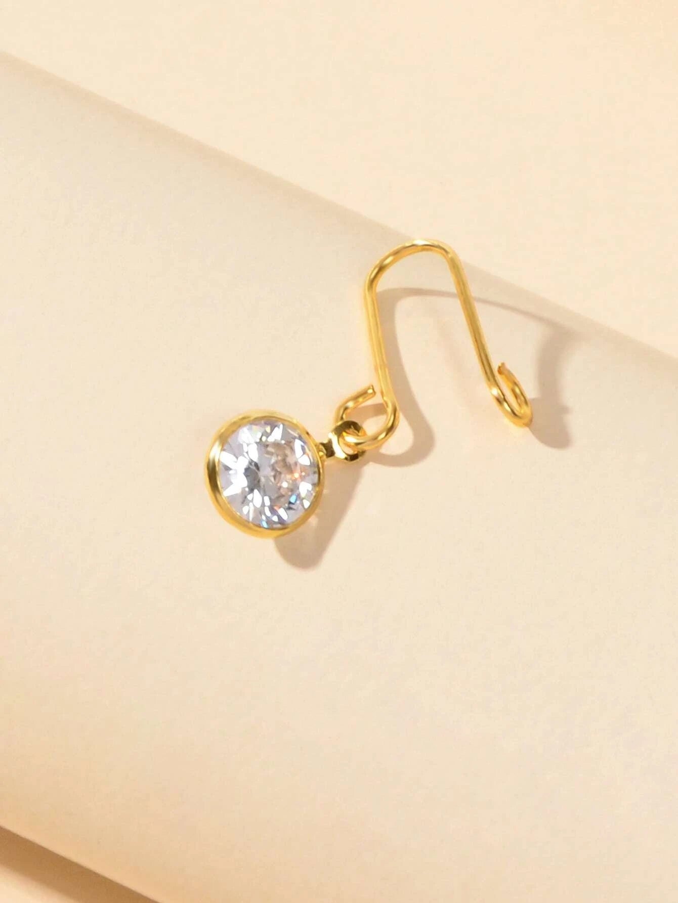 Zircon Gold Nose Ring for Women Cartilage Earring Body Ear Piercing