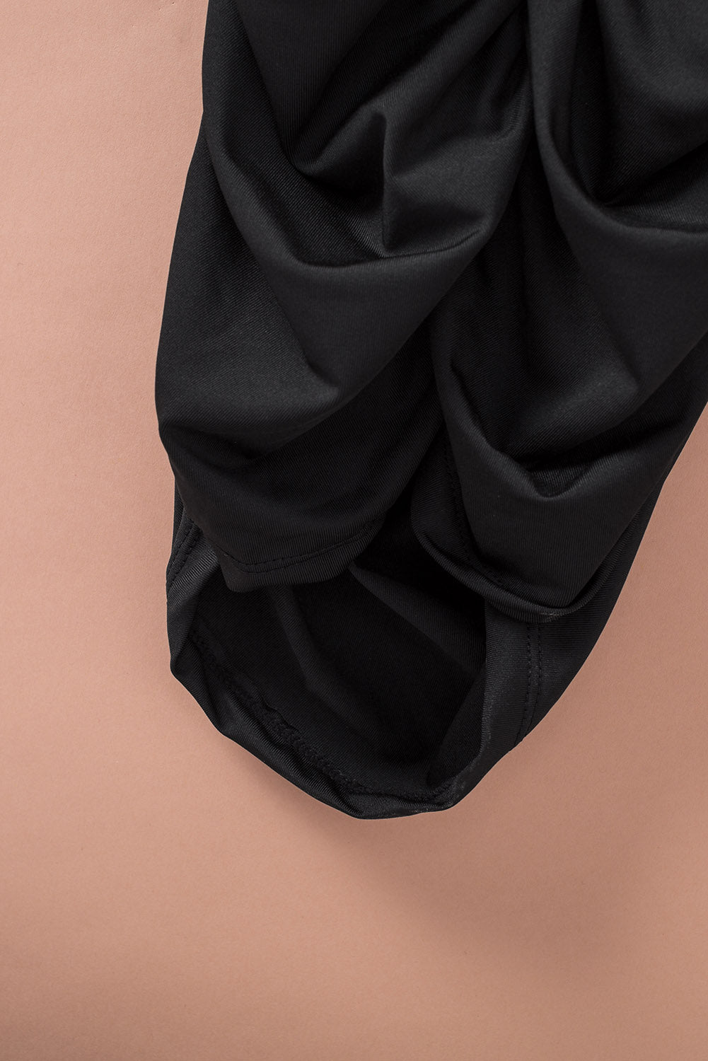 Black Sweetheart Long Sleeve Ruched Bodycon Mini Dress