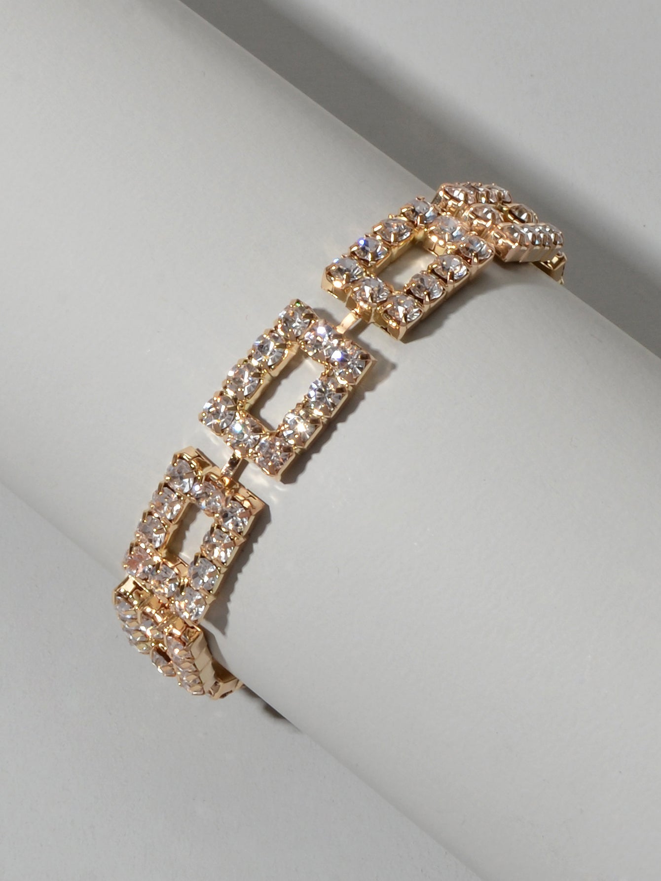 Textured Full Simulated Cubic Zirconia Silver Chain Collection Tennis