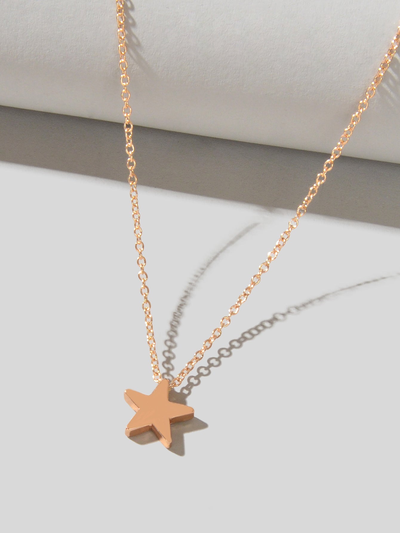 Minimalist Style Silver Chain Star Pendant Necklace Wholesale Price