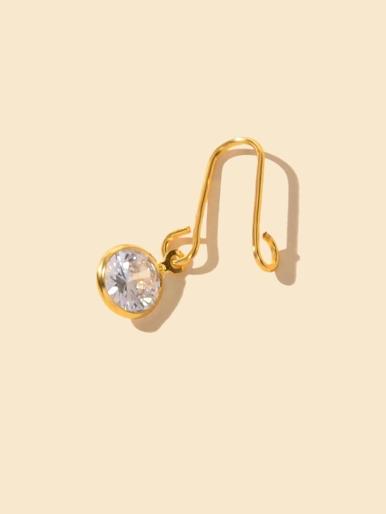 Zircon Gold Nose Ring for Women Cartilage Earring Body Ear Piercing