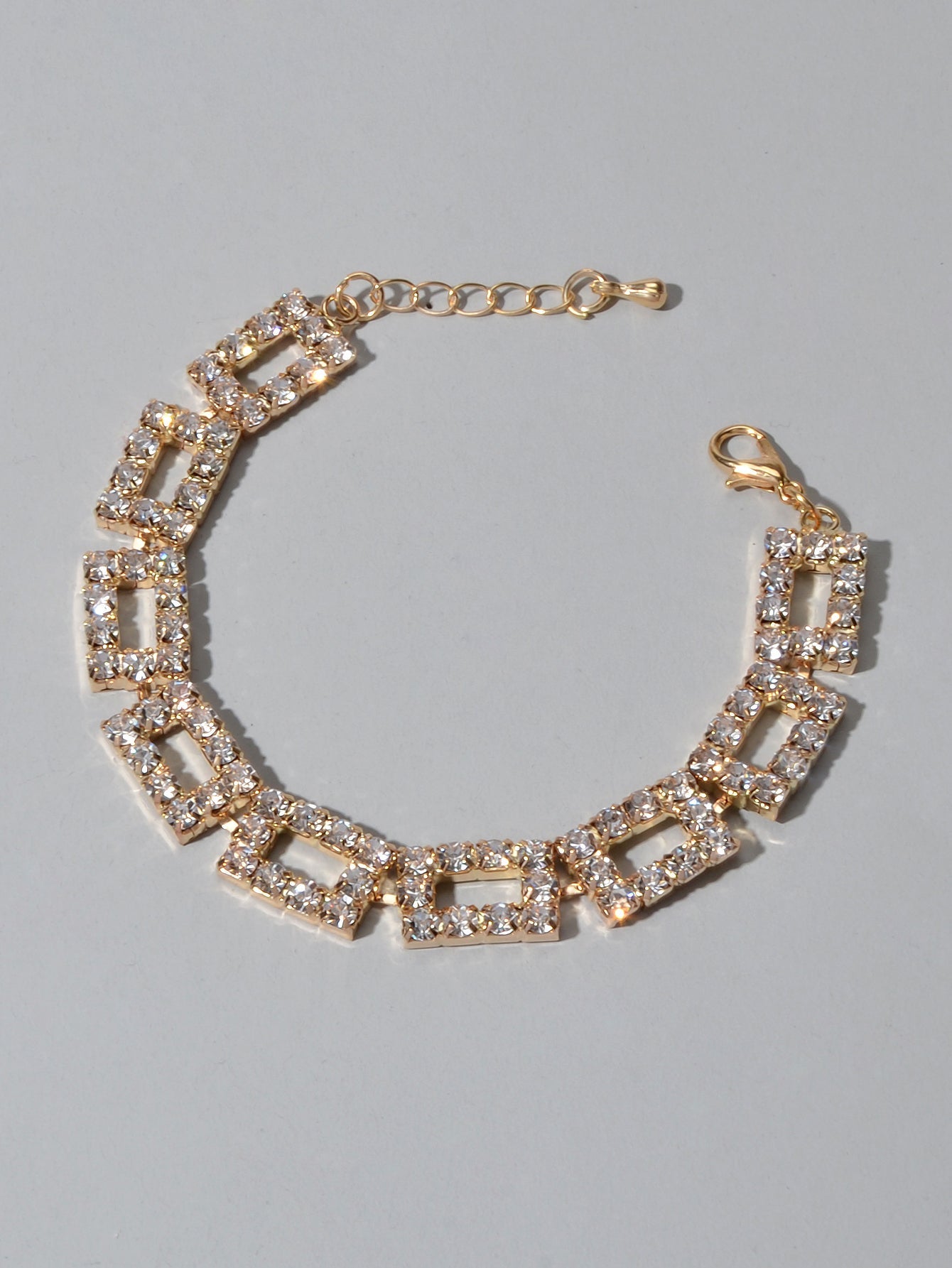 Textured Full Simulated Cubic Zirconia Silver Chain Collection Tennis