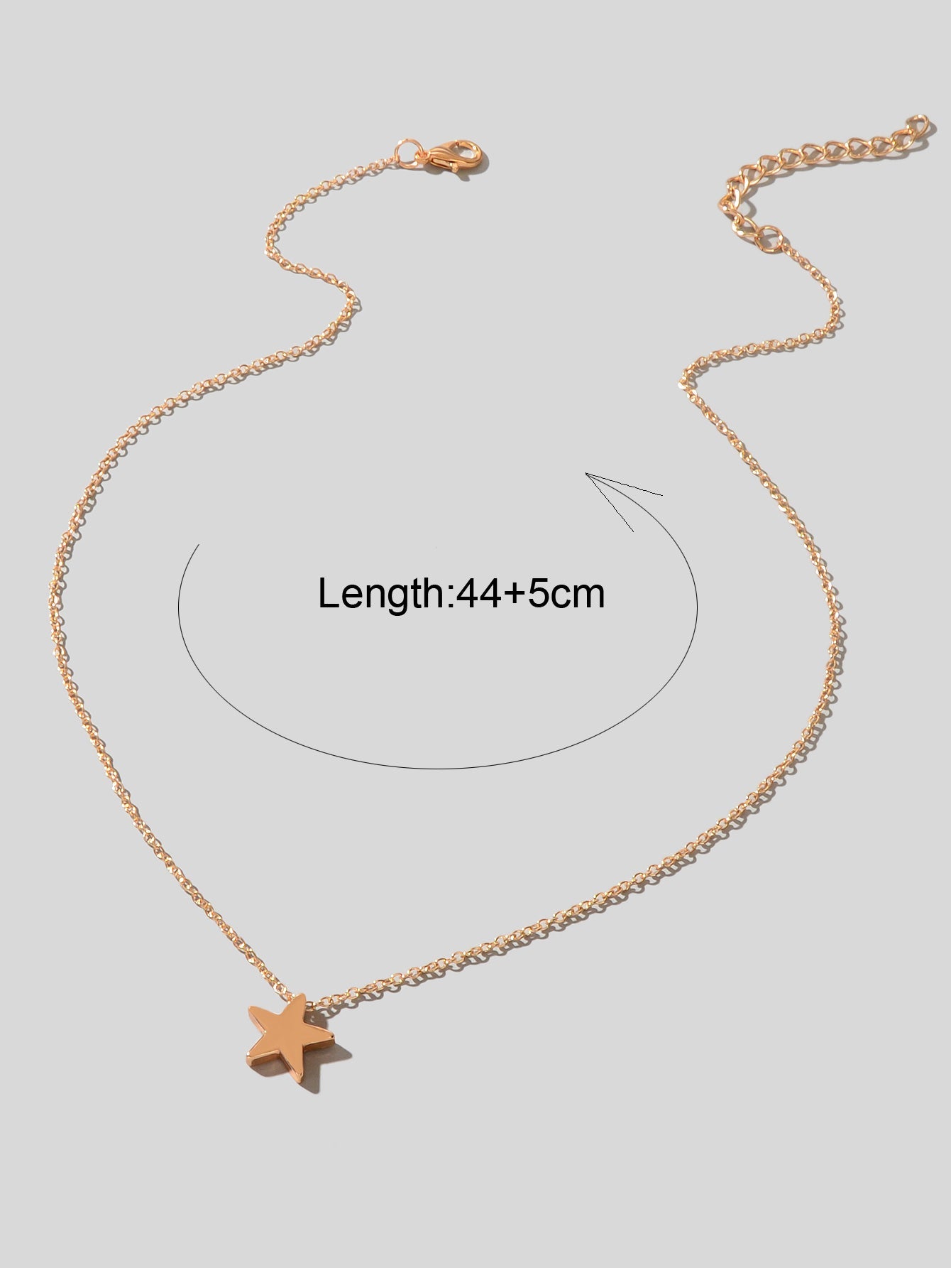 Minimalist Style Silver Chain Star Pendant Necklace Wholesale Price