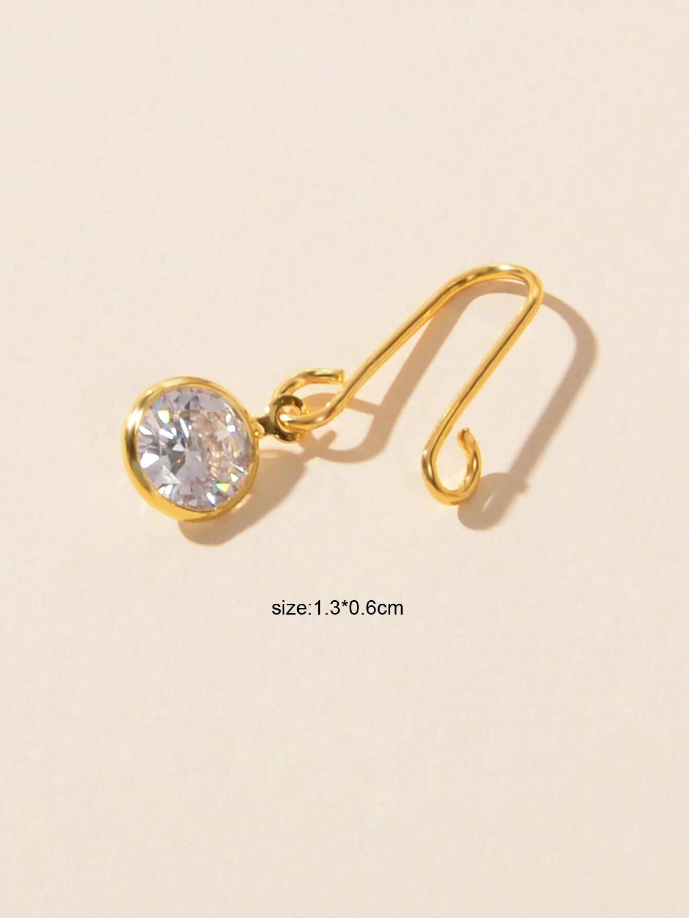 Zircon Gold Nose Ring for Women Cartilage Earring Body Ear Piercing