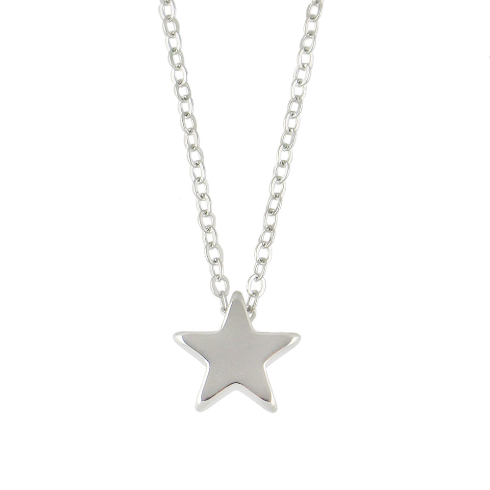 Minimalist Style Silver Chain Star Pendant Necklace Wholesale Price