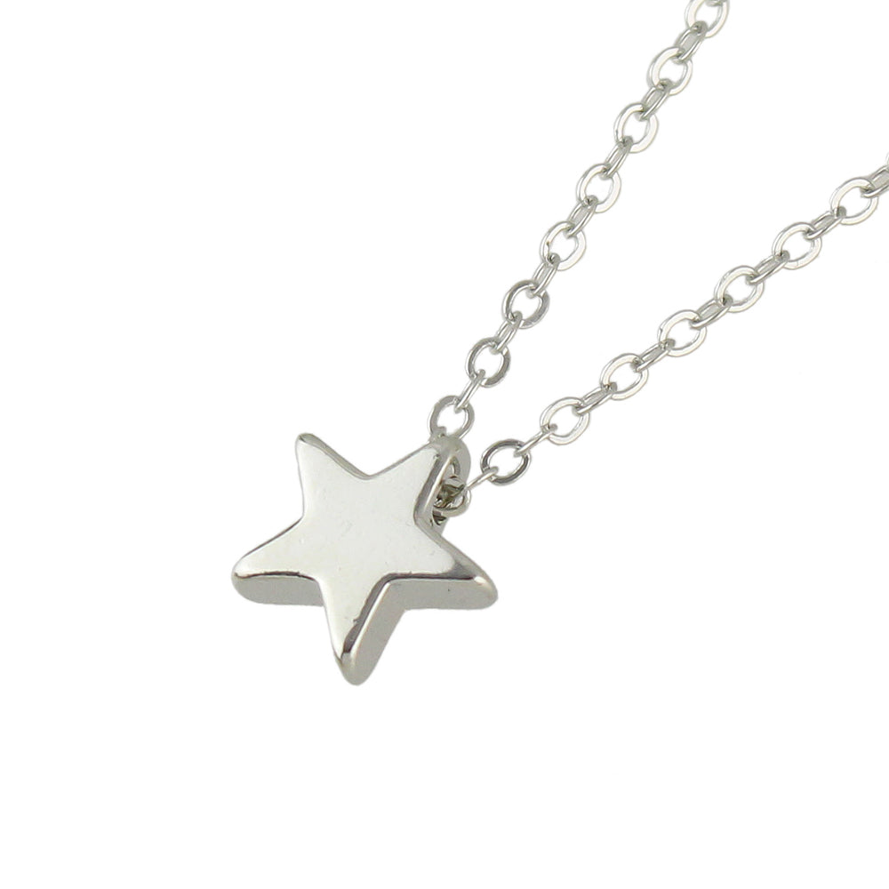 Minimalist Style Silver Chain Star Pendant Necklace Wholesale Price