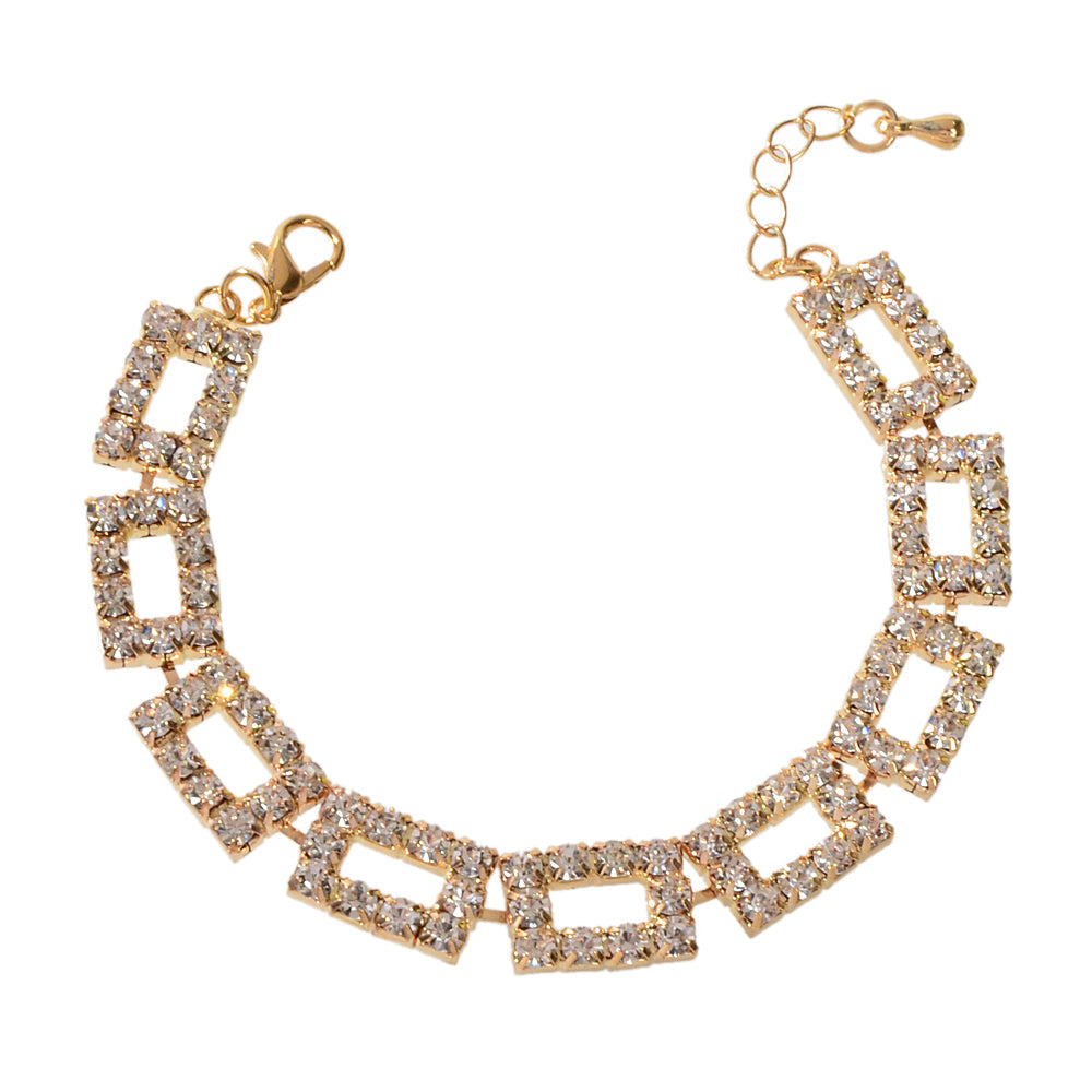 Textured Full Simulated Cubic Zirconia Silver Chain Collection Tennis