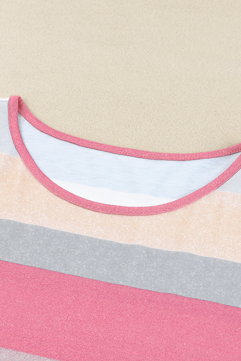 Multicolor Striped Pocket T Shirt Dress