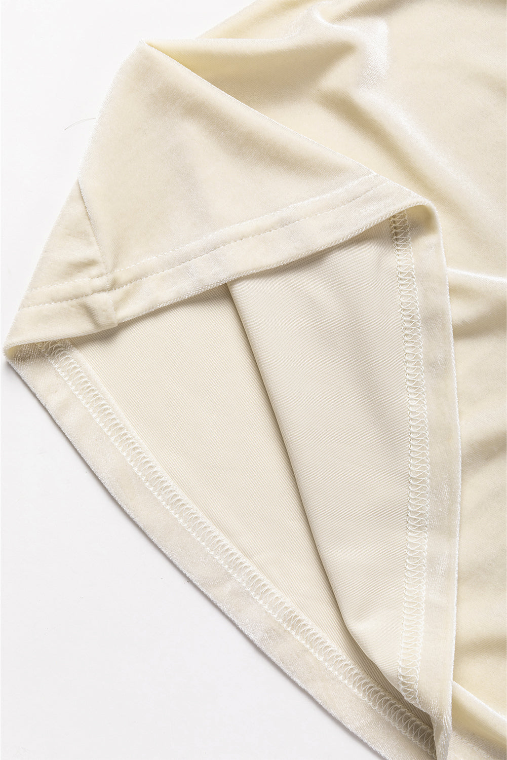 Apricot Shirred Collar Bubble Sleeve Mini Dress