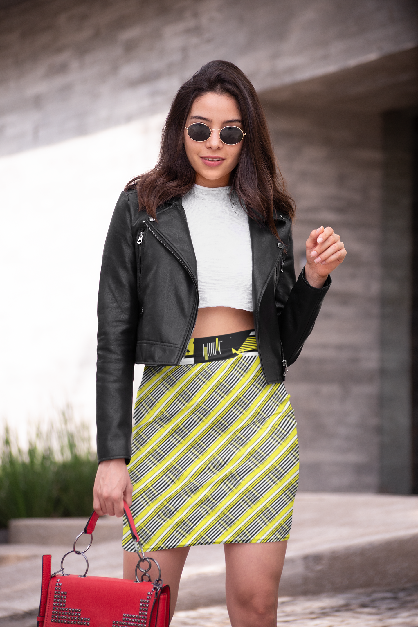 2882Sport™ Dark Academia Classic Plaid Pencil Skirt